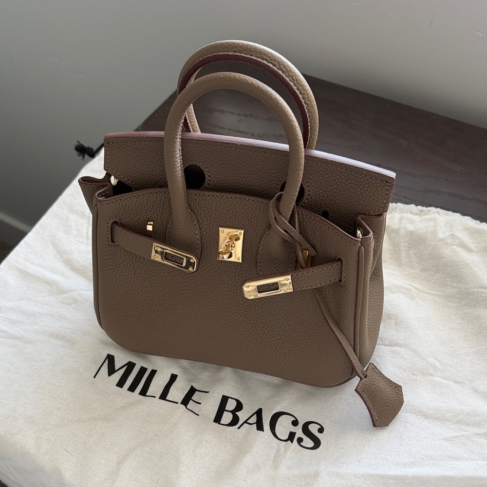 Brown Leather Handbag Mille Bags